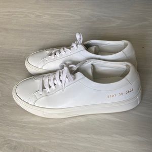 Woman By Common Projects Achilles Low Top Leather White Sneaker Size 36
